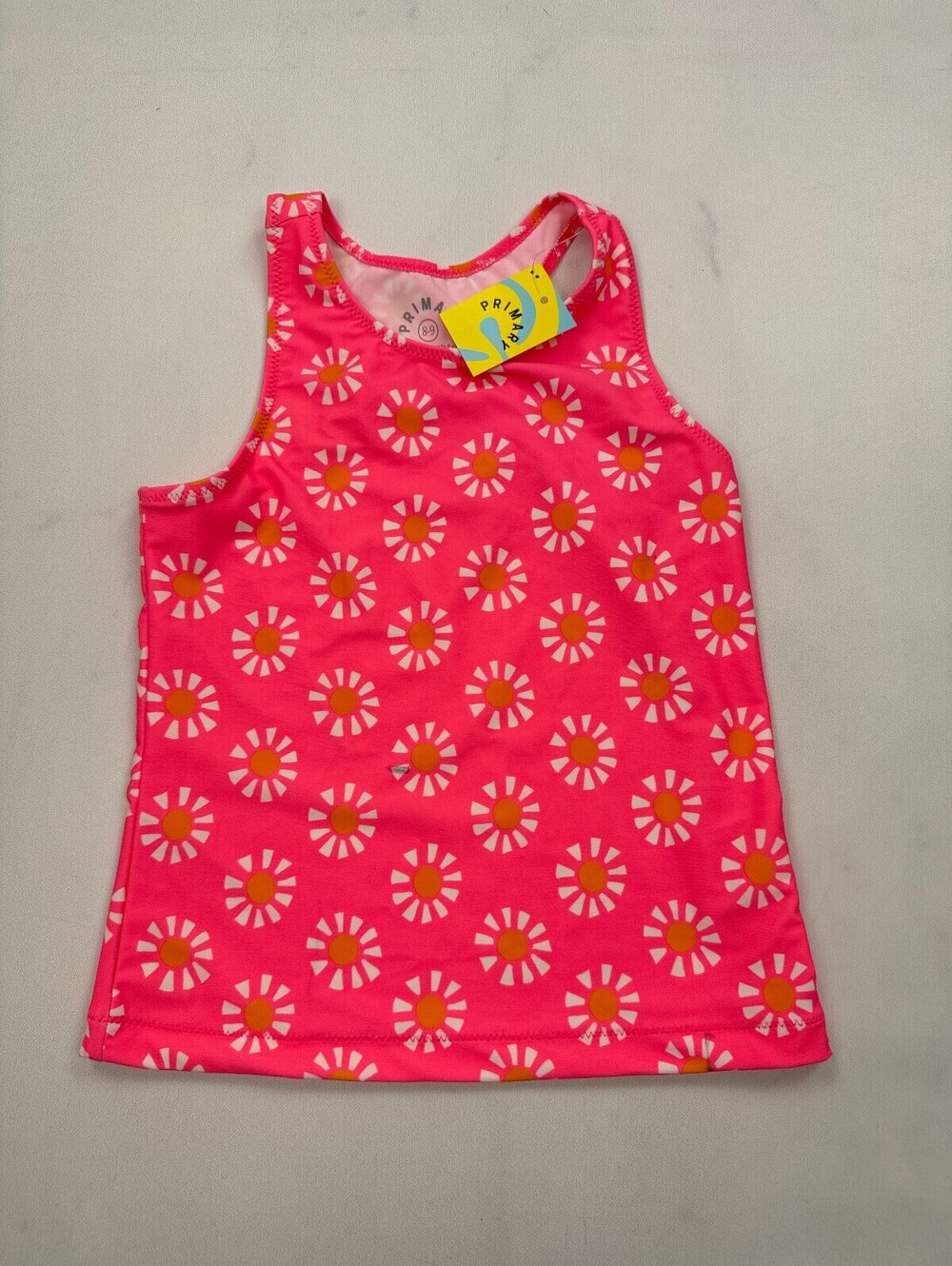 Primary Printed Swim Tank Top Pink 2010s Standout Style - Girls 8-9